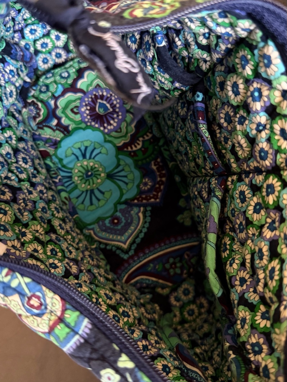 Vera Bradley Windsor Retired Y2K Quilted Blue Paisley Crossbody Bag Vintage - Picture 4 of 5
